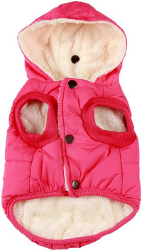 Vecomfy Warm Dog Coats with Hoodie - Medium / Pink