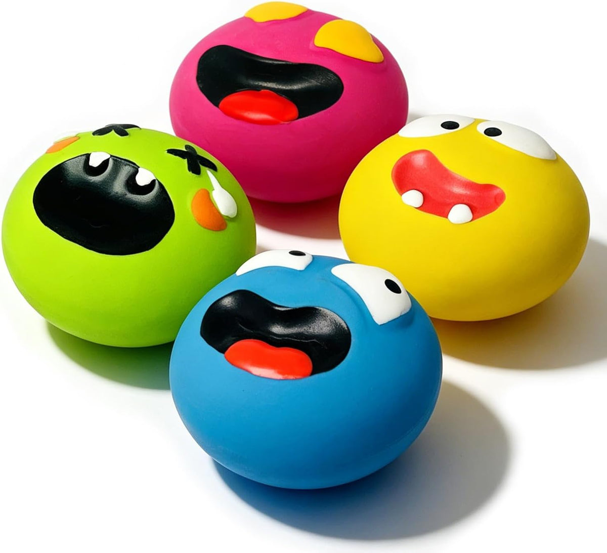 Latex Squeaky Dog Toys for Small Dogs, Mini Breed - 4 Colors