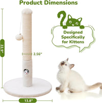 Funny Cat Scratching Posts Sturdy Scratcher Posts 33'' Off White – Essentials for Cats - Off White / 23‘’ - image 2