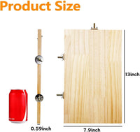 2Pcs Chinchilla Wood Ledge Hamster Wooden Flexible Platform Perch - 13 × 7.9 inch - image 2