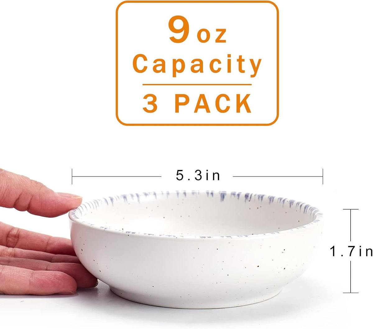 Ceramic Cat Bowls, Howise Pet Bowl Cat Dishes for Food and Water - violet blue - image 4