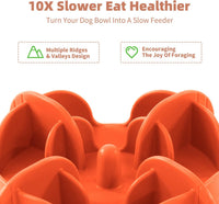 Jaoul Slow Feeder Dog Bowls Insert - Cuttable Small(5.4 inch) / Orange - image 4