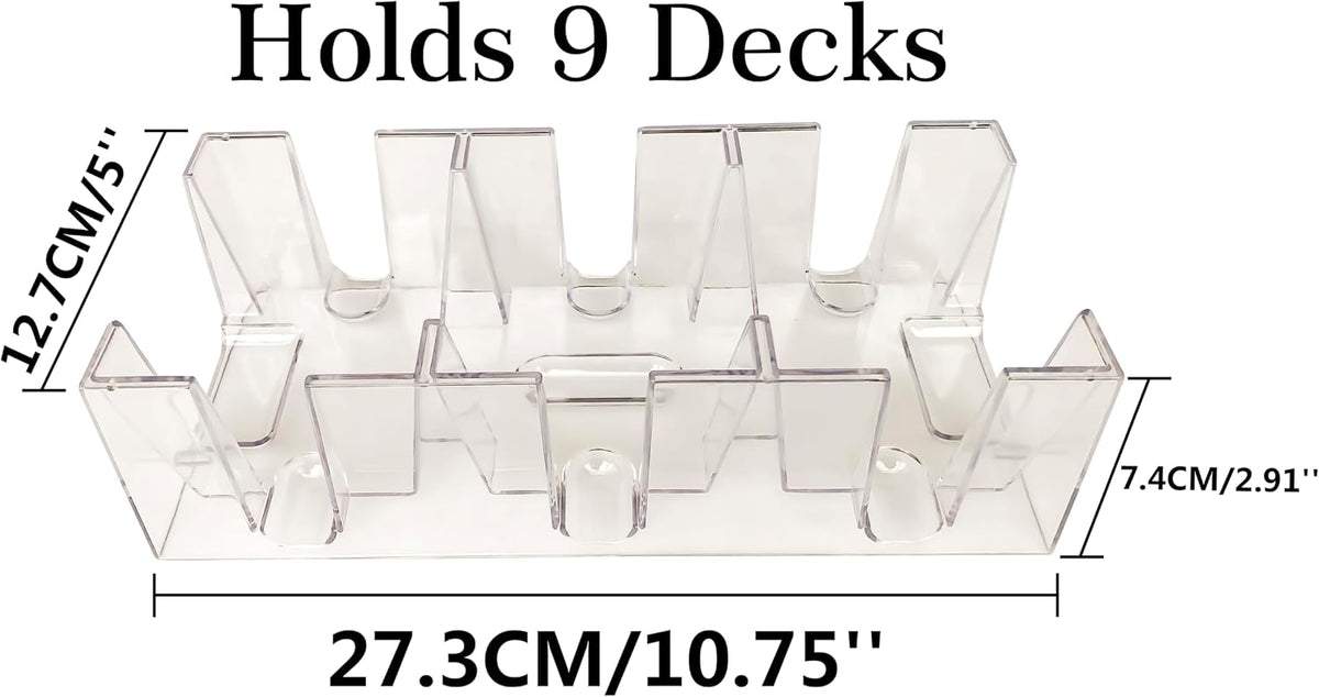 Yuanhe 9 Deck Clear Canasta Playing Card Tray – Fun for Kids & Family - 9 Deck - image 4