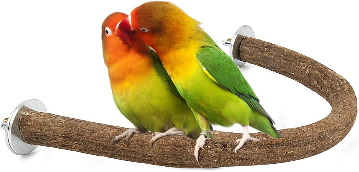 Natural Wood Bird Perch, U-Shaped Bird Perch for Cage – Essentials for Birds - 1 Pcs S U Perch