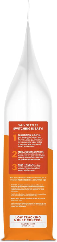 World's Best Cat Litter Low Tracking & Dust Control, Unscented - 32lb - image 2