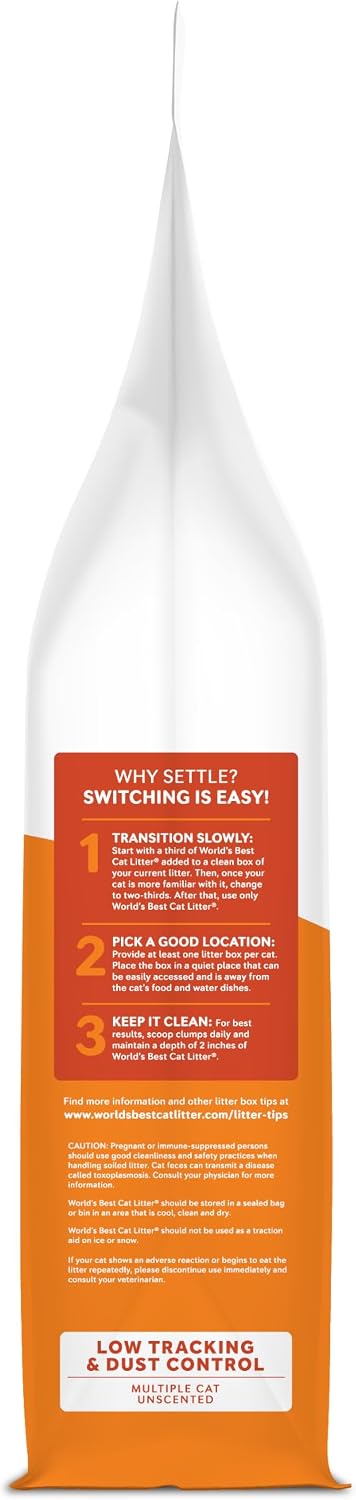 World's Best Cat Litter Low Tracking & Dust Control, Unscented - 32lb - image 2