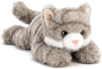 PEACH CAT tuxedo cat stuffed animal, black and white weighted kitten plush