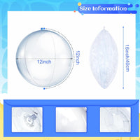 Zhanmai 6 pack of inflatable clear beach balls, 16 inch, for pool and party decorations - view 3