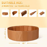 TRENDPLAY beige foldable ball pit play tent for kids, dogs and cats - view 9