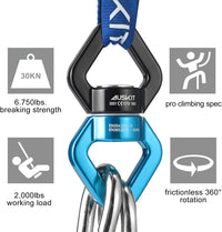 Black Swing Swivel, 30 KN Safest Rotational Device Hanging Accessory – Fun for Kids & Family - 30 KN / Blue - image 3