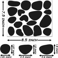 HIOHWEFH black adhesive felt circles, 12 sheets of dalmatian spot stickers - view 2