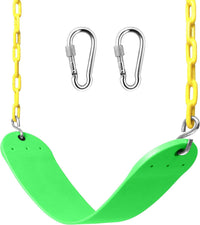 Pink Swing Seat, Heavy Duty Chain Plastic Coated - Light Green