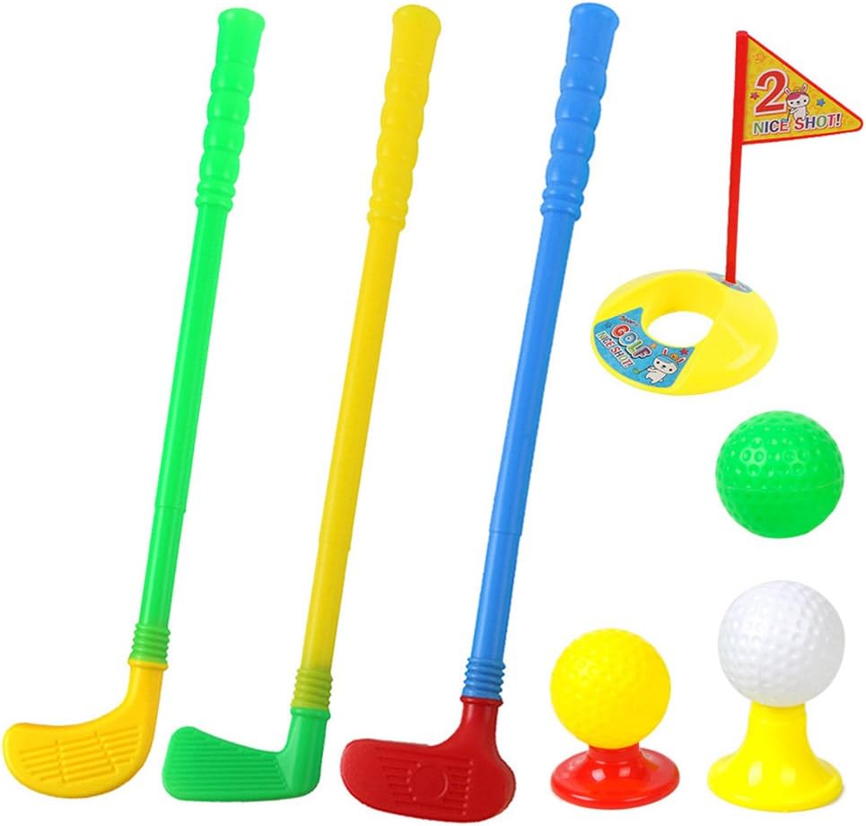 Plastic Golf Clubs, Sturdy Plastic Golf Toys Sets for Toddlers Kids – Fun for Kids & Family - Plastic / Plastic Golf Clubs Toys Set
