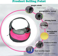 Pet Dog Sling Carrier, Breathable Mesh Portable Travel Safe Pet Sling Shoulder Bag Carrier with Adjustable Non-Slip Shoulder Strap for Small Dogs Cats Puppy
