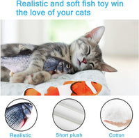 Tocirelo Cat Toys Flopping Fish with Catnip - Carp+Clownfish - image 4