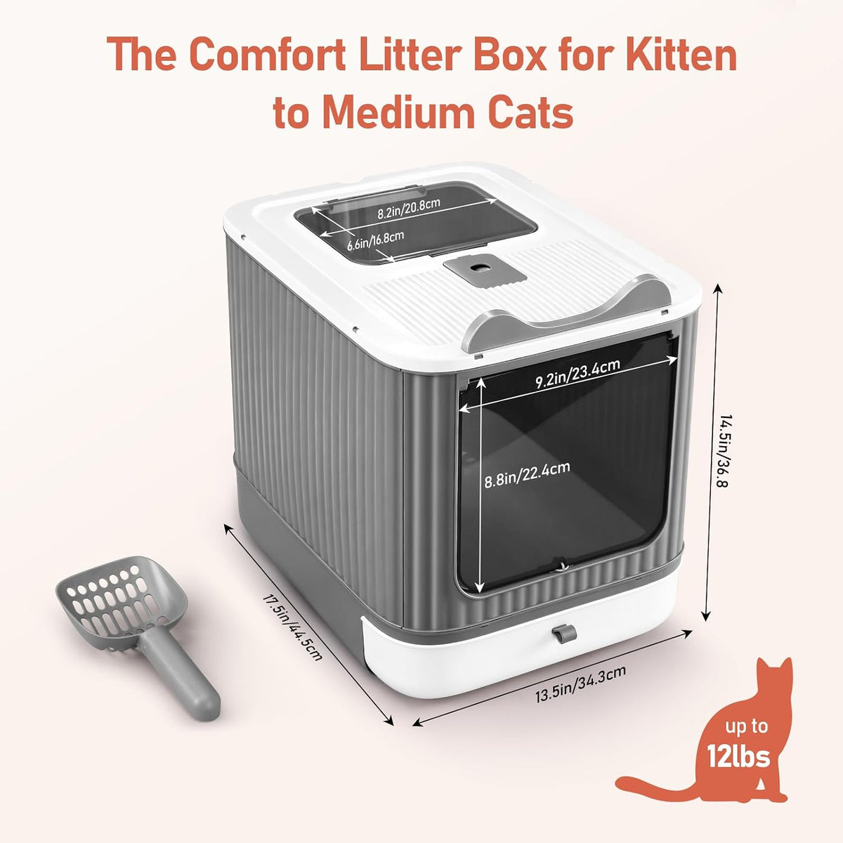 LCZLBRRD Covered Cat Litter Box with Lid for Kitten to Medium - image 2