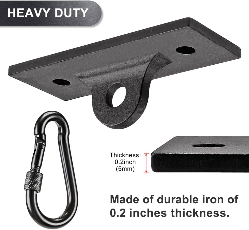 Dolibest Ceiling Mount Swing Hanger Heavy Duty Swing Set Hook - 2 Holes Ceiling Anchor - image 3