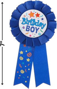 Birthday Boy Blue Fabric Award Badge, 7" - image 2