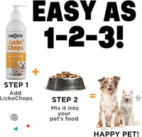 Dinovite Lickochops for Dog & Cat Supplement Enhanced with Omega-6, 3 Fatty Acids, Probiotics and Vitamin E, 16 oz with Pump