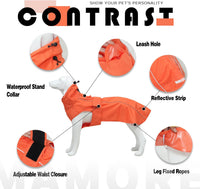 Waterproof Dog Raincoat with Reflective Strip - Small / Orange - image 3