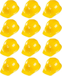 Super Z Outlet 12 Pack Yellow Construction Hard Hat Plastic Birthday