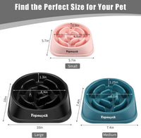 2 Pack Slow Feeder Dog Bowls for Medium Dogs & Cats – Essentials for Dogs - Medium / Black - image 2