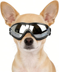 Medium Clear Dog Goggles Eye Protection - Cool Black / Small