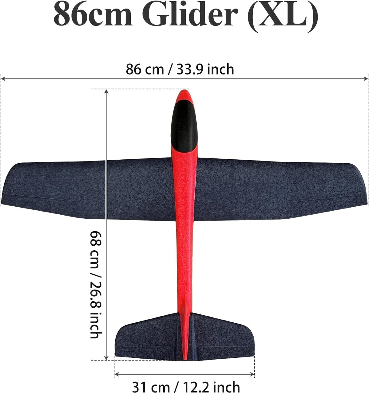 HAWK'S WORK 2 CH RC Airplane, RC Plane Ready to Fly - Glider XL - image 3