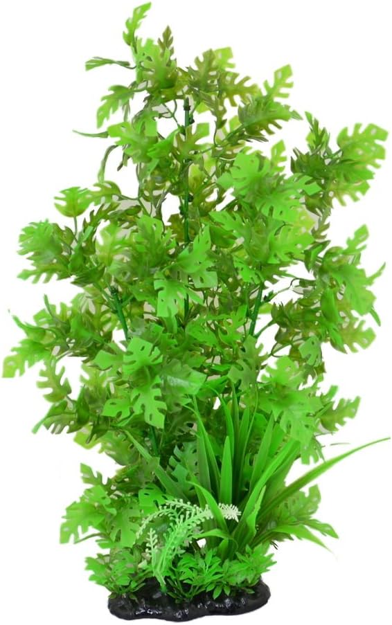 CNZ Aquarium Decor Artificial Plastic Plant, Green