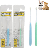 JGocot micro head dog toothbrush with nano bristles for small dogs and cats