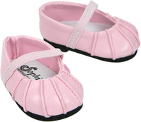 Sophia's Faux-Leather Pleated Dress Shoes with Elastic Straps for 15