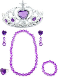 Elesa Miracle princess dress up jewelry set with 4 tiaras, necklaces, bracelets and clip-on earrings - view 3