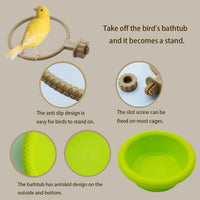 FOIBURELY Multi-Function Caged Bird Bath Bird Cage Parrot Supplies - image 2