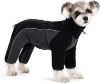 Fleece Dog Coat for Small Medium Dog - Black / S