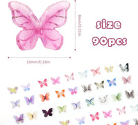60Pcs Mini Resin Butterflies - 90pcs Mini Butterflies - image 2