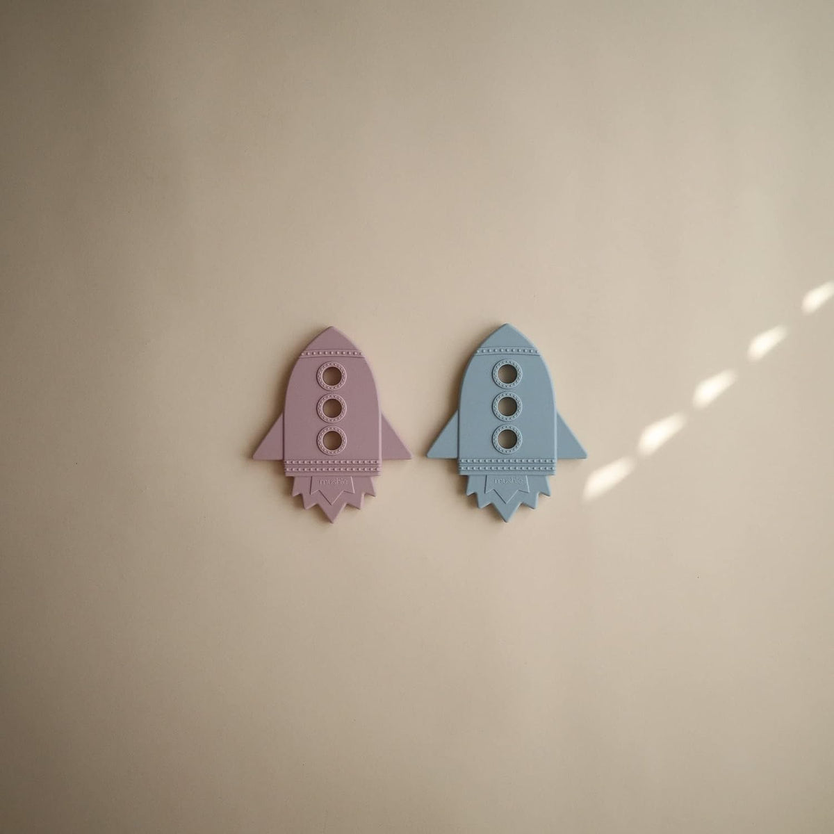 mushie Silicone Baby Teether Toy - Rocket (Cloud) - image 2