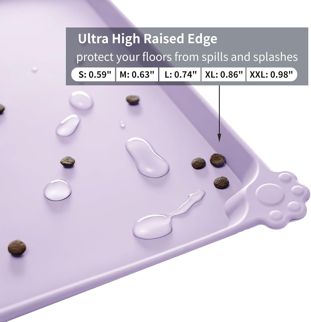 Reopet Silicone Pet Feeding Mat - Lavender / 24" x 16" - image 3