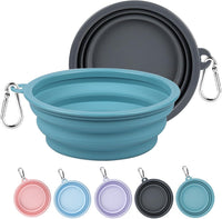 Kytely Collapsible Dog Bowls Medium - Lake Blue & Grey / Medium