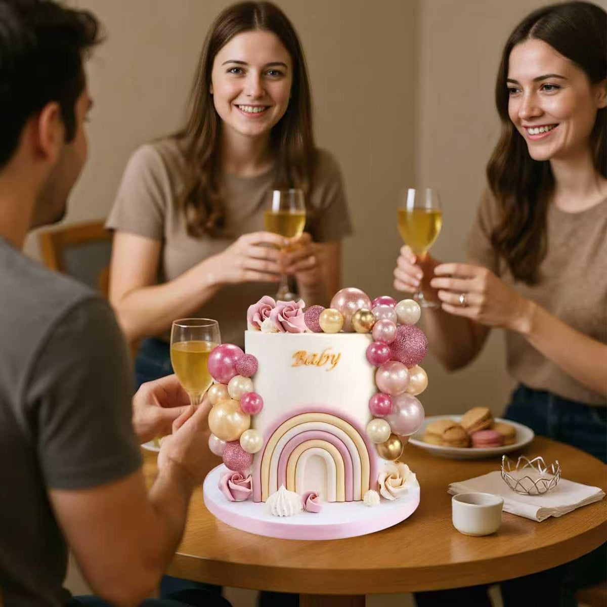 RASSLISA ball cake toppers, 56 plastic pearl balls in three sizes for cake decorating - view 10