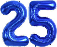 TONIFUL 40 Inch Red Number 3 Balloons Large Foil 3rd Birthday - Navy Blue / Number 25