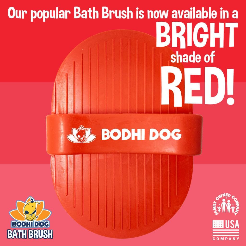 Bodhi Dog Shampoo Brush - Pet Grooming & Bath Supplies for Dogs and Cats - Bath Brush for Long - 1 Pack / Red - image 2