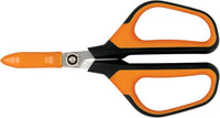 Fiskars Comfort Loop Micro-Tip Pruning Snips - 7" Garden Shears with Sheath and Extra Large SoftGrip Handle - Yard and Garden Tools - Orange/Black