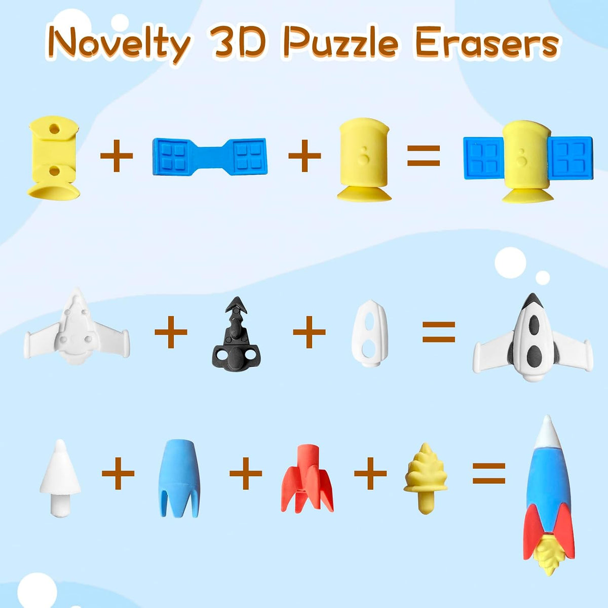 Kleeblatt Halloween erasers for kids shaped like pumpkins, ghosts, bats, skulls and cats - view 9