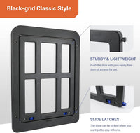 Dog Door for Screen Door, Cat Door Screen Small Dog Door Insert for Sliding Door Easy Install - 8.3" x 10.3" Black Small - image 4