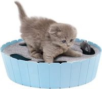 Pawaboo Interactive Cat Toy with Running Mouse - C-Blue