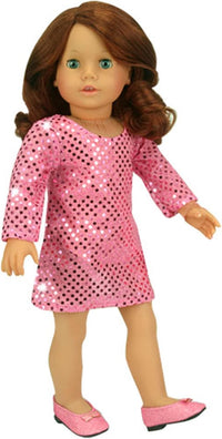 Sophia's, 18" Doll, Glitter Shoes, Light Pink - image 2