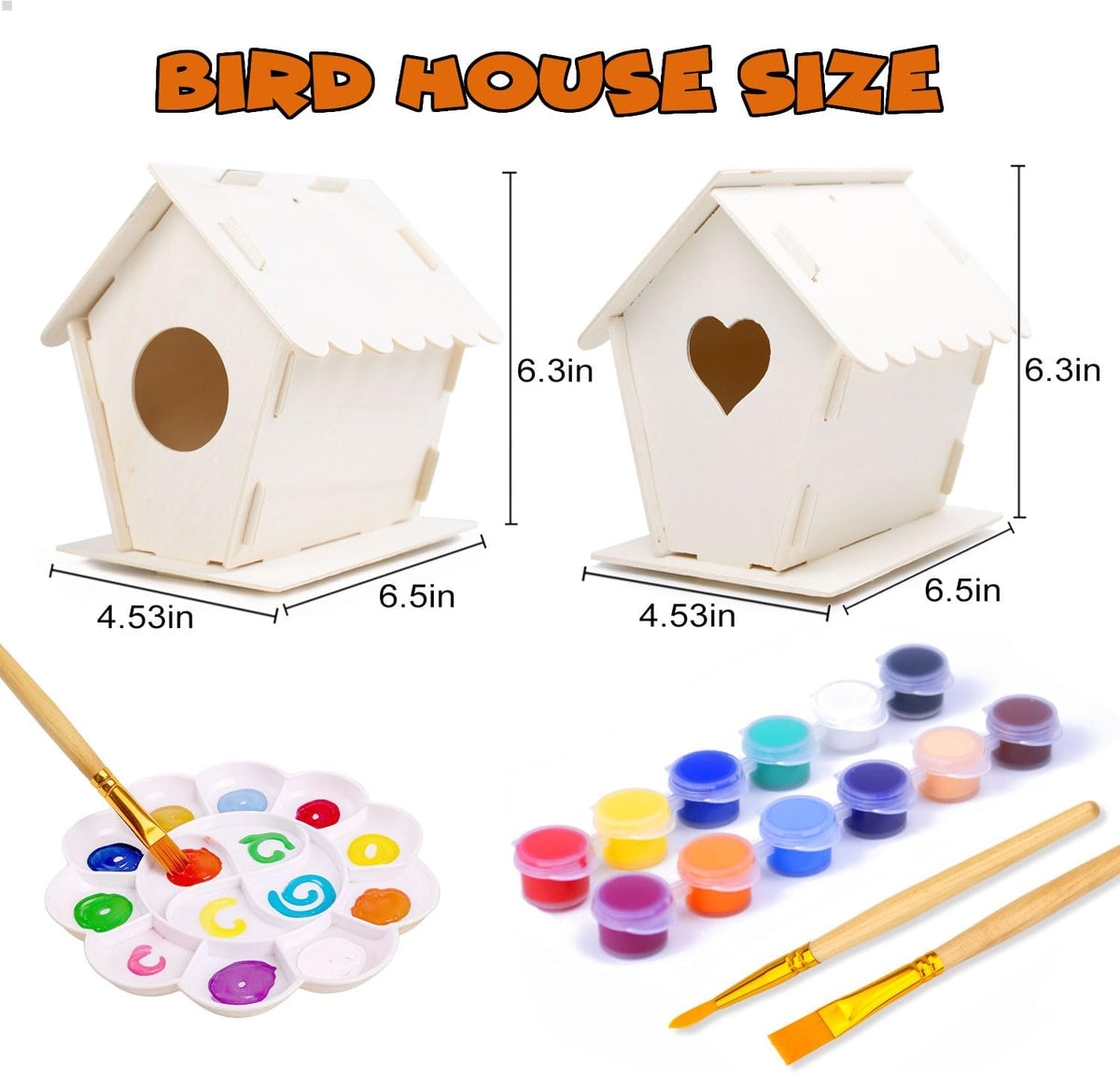 hapray 4 Pack Bird House Craft Kit - 2 Pack - image 3