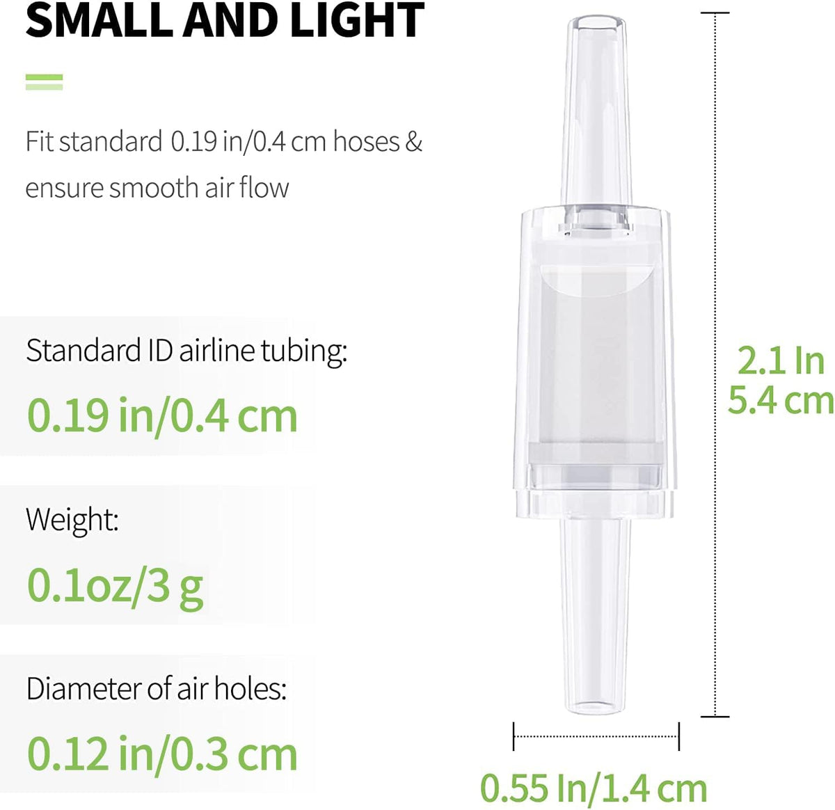 Pawfly Aquarium Check Valves Plastic One Way Non-Return Check Valve - Clear / 6 Pack - image 2