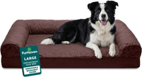 FurHaven Classic Sofa Orthopedic Dog Bed for Large Dogs - Large / Coffee