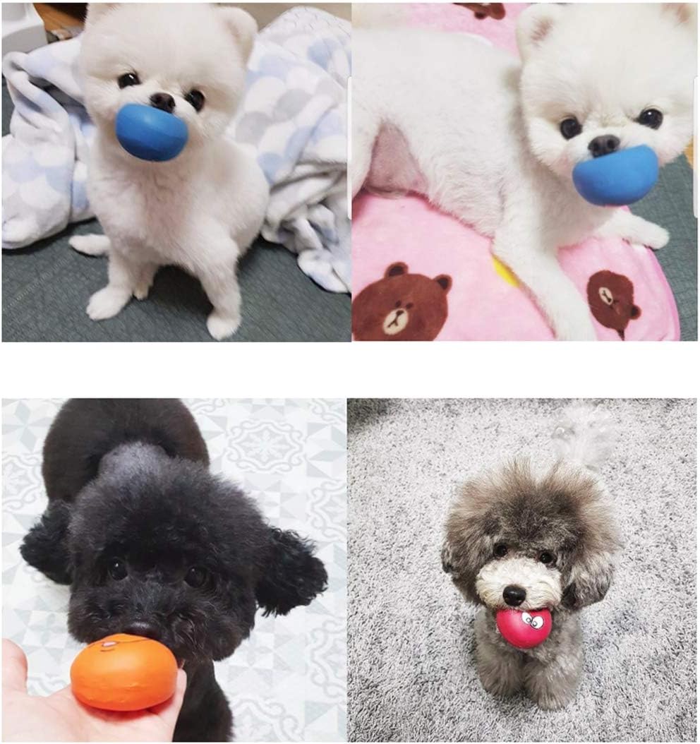 Smile Face Dog Squeaky Toys Soft Latex Squeak Balls for Puppy Small - image 4